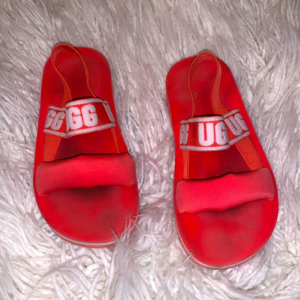 Ugg slides with strap in back